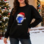 T-shirt Sweat-shirt Sweat à Capuche Personnalisé avec Nom et Ballon de Sport Multicolores Cadeau Noël pour Famille Amis