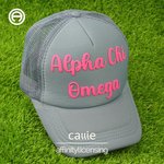 Personalisierte Multicolor einstellbare Sorority Puff Hut mit Sorority Name Sorority Initiation Geschenk für Freunde Mädchen | Callie × Affinität Lizenzierung