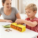 Tirelire Personnalisée Multicolore Imprimée 3D Lettre Nom Tirelire Utilisation Quotidienne Anniversaire Cadeau de Noël pour Nouveaux Parents Nouveaux Nés Enfants