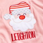 Personalizzato carino Babbo Natale Design 100% cotone morbido bambino pagliaccetto con nome ricamato regalo di Natale per il bambino neonato