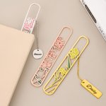 Personalized Birth Flower Bookmark  with Name Birthday Christmas Gift for Book Lovers Bookworms