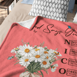 Personalized Birth Flower God Says You Are Soft Throw Blanket with Name Home Decor Inspirational Birthday Baptism Christmas Gift for Women Christians