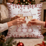 Personalized Retro Floral Butterfly 2-5 Back View Characters Throw Pillow Cover with Name Home Decor Birthday Gift for Friends Girls Women