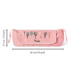 Personalized Birth Flower Bouquet Hair Tools Portable Travel Bag with Name and Heat Resistant Mat Travel Essentials Birthday Gift for Women