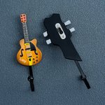 Personalized Electric Guitar Headstock Decorative Hooks with Name Set of 3 Home Music Studio Decor Birthday Gift for Guitar Player Music Lover