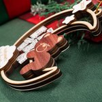 Personalized Moon Shaker Bear Baby Frist Christmas Ornament with Name Room Decoration Christmas Gift for Girl Boy Parents