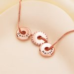 Personalized Zircon Multiple Circle Necklace with Name Dainty Jewellery Anniversary Birthday Gift for Girl Woman