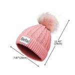 Personnalisé Nom Mignon Bonnet Multicolore Accessoire Hiver Cadeau d'Anniversaire pour Garçons Filles