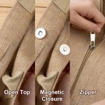 Personalized Birth Flower Jute Tote Bag with Initial and Name Travel Accessories Birthday Gift for Women