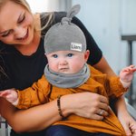 Personalized Name  Soft Baby Scarf Hat Set Accessory Winter Essential Birthday Gift for Newborns