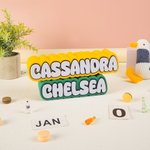 Tirelire Personnalisée Multicolore Imprimée 3D Lettre Nom Tirelire Utilisation Quotidienne Anniversaire Cadeau de Noël pour Nouveaux Parents Nouveaux Nés Enfants