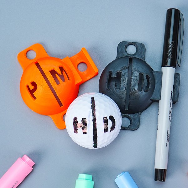 Personalized Multicolor 3D Printed Initials Golf Ball Line Stencil for Sharper Aim Golf Accessories Birthday Club Gift for Golfers Golf Lovers