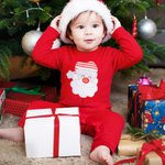 Personalizzato carino Babbo Natale Design 100% cotone morbido bambino pagliaccetto con nome ricamato regalo di Natale per il bambino neonato