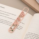 Personalized Birth Flower Bookmark  with Name Birthday Christmas Gift for Book Lovers Bookworms