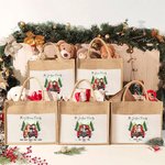 Personalized Christmas Snowflake Cartoon Character Large Jute Tote Bag with Name and Title Christmas Gift for Women Family