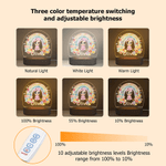 Personalised Cartoon Character Rainbow Floral Acrylic Night Light with Name and Wooden Base Room Decor Christmas Birthday Gift for Girls Boys