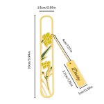 Personalized Birth Flower Bookmark  with Name Birthday Christmas Gift for Book Lovers Bookworms