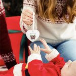 Personalized Chirstmas Tree Cartoon Character Ceramic Heart-Shaped Ornament with Name and Title Home Decor Christmas Gift for Family