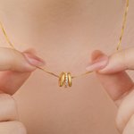 Personalized Zircon Multiple Circle Necklace with Name Dainty Jewellery Anniversary Birthday Gift for Girl Woman