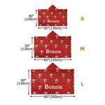 Gorro de Papá Noel de Navidad personalizado Manta con capucha suave de animal con nombre Regalo de cumpleaños de Navidad para niños Niñas