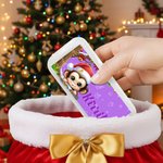 Personalized Cartoon Animal Christmas Tree Santa Hat Food-Grade Kid's Fork Spoon Knife 3 Pcs Cutlery Set with Name Daily Use Christmas Gift for Kids