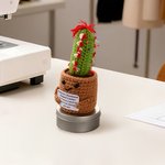 Personalised Crochet Emotional Support Cactus Name Pin Cushion with Magnetic Storage Box Sewing Supplies Gift for Quilting Sewing Enthusiasts