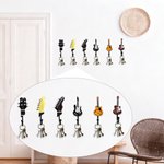 Personalized Electric Guitar Headstock Decorative Hooks with Name Set of 3 Home Music Studio Decor Birthday Gift for Guitar Player Music Lover