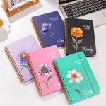 Personalised Classic Birth Flower 2026 Planner A5 Spiral Notebook with Weekly Monthly Planning Pages Daily Use Birthday Gift for Family Friends