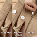 Personalized Cute Cartoon Character Jute Tote Bag with Birth Flower and Name Mother's Day Christmas Birthday Gift for Friends Family