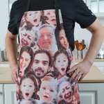 Personalized Crazy Funny Face Photo Avatar Adjustable Apron with Pocket Christmas Birthday Gift for Family Chef Cooking Lover