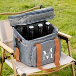 Personalized Initial Monogram Multi-Compartment Waterproof Golf Cooler Insulated Bag with Shoulder Strap and Name Birthday Gift for Men Golf Lovers