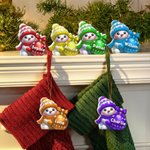 Gepersonaliseerde Multikleur Schattig Sneeuwpop Ornament met Naam Kerstdecoratie en Kerst Cadeau voor Vrienden en Familie