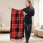 Foulard à franges multicolore plaqué personnalisé avec nom Anniversaire Cadeau de Noël pour Femme Maman Femme