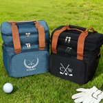 Personalized Initial Monogram Multi-Compartment Waterproof Golf Cooler Insulated Bag with Shoulder Strap and Name Birthday Gift for Men Golf Lovers