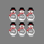 Personlig söt snögubbe LED-ljus träjuldekoration med namn julstrumpa dekoration vinterfest present för familj och barn