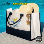 Personalised Cartoon Long-Tailed Leopard Marsupilami Large Tote Bag with Name Travel Essentials Birthday Gift for Her  | Callie × Marsupilami®