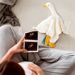 Personalized Cute Mallard Duck Goose 100% Cotton Soft Baby Security Blanket with Embroidered Name Birthday Baby Shower Gift for Newborn New Mom