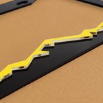 Gepersonaliseerde Multicolor Mountain License Plate Frame Cover met tekst past op alle standaard US en CAN platen Auto Decor Verjaardagscadeau voor autobezitters