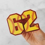 Personalized Acrylic Baseball Softball Soccer Sports Name Number Bag Charm Accessories for Bogg Sports Team Birthday Gift for Sport Lovers