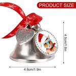 Personalized Photo Design Heart Angel Wing Bell Ornament Home Tree Decor Christmas Gift for Family Friend