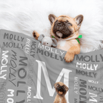 Personalized Cute 3D Cartoon Pet Multicolor Soft Throw Blanket with Name Pet Birthday Anniversary Gift for Pet Lovers
