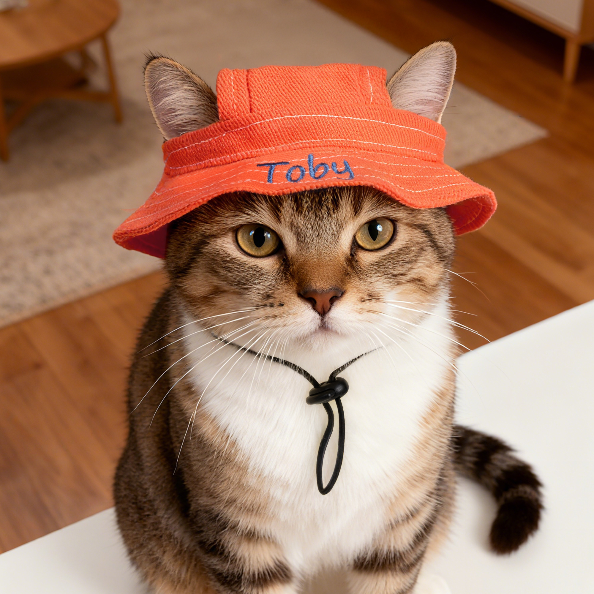 Chapeau seau ajustable avec nom brodé pour animaux de compagnie Cadeau d'anniversaire pour maman et papa d'animaux de compagnie