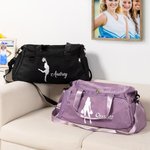 Personalisierte Cheerleading Mädchen Silhouette wasserdicht Reise Seesack mit Namen Reisezubehör Geburtstag Geschenk für Cheerleader Sportliebhaber