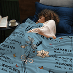 Henkilökohtainen olet syntynyt kukka Raamatun jae Design pehmeä heittää peitto nimi uskonnollinen päivä syntymäpäivä joululahja kristittyjen naisten kanssa