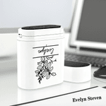 Tampon de signature portable personnalisé avec nom et fleur de naissance Cadeau d'anniversaire pour les amis et la famille