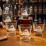 Personalized Locomotive Decanter Whiskey Decanter with Name Birthday Gift for Men Whiskey Lovers