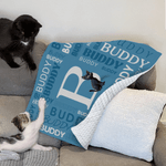 Personalized Cute 3D Cartoon Pet Multicolor Soft Throw Blanket with Name Pet Birthday Anniversary Gift for Pet Lovers