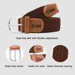 Personalized Initial Hole Free Elastic Woven Belt with Name Daily Wear Birthday Gift for Men Father