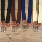 Personalized Initial Hole Free Elastic Woven Belt with Name Daily Wear Birthday Gift for Men Father