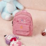 Sac à Dos en Velours Côtelé Personnalisé avec Motif Fleurs Arc-en-Ciel et Nom Brodés Cadeau d'Anniversaire Rentrée Scolaire pour Tout-Petit Enfant